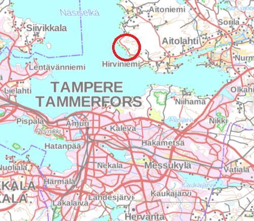 29 3 METSÄ-KIIKKINEN 3.1 Tilan sijainti Metsä-Kiikkisen tila sijaitsee Näsijärven rannalla Hirviniemessä, noin 20 km päässä Tampereen keskustasta. Tilan omistaa Tampereen kaupunki.