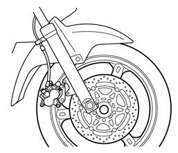 Jos olet itse irrottanut etupyörän eikä käytössäsi ole sitä kiinnittäessäsi momenttiavainta, on asennuksen jälkeen suotavaa käydä valtuutetussa Kawasaki-huoltoliikkeessä tarkastuttamassa