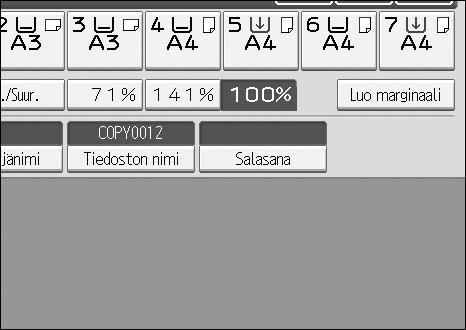 Asiakirjapalvelimen käyttäminen Huom. Jos vaiheessa C painetaan [Palautus]-näppäintä, voit poistaa niin monta merkkiä kuin haluat. Asiakirjan nimessä saa olla enintään 0 merkkiä.