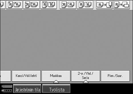 Kopioiminen A Paina [Pien./Suur.]. B Paina [Mittasuhde]. C Näppäile alkuperäisen pituus numeronäppäimillä ja paina {q}-näppäintä.