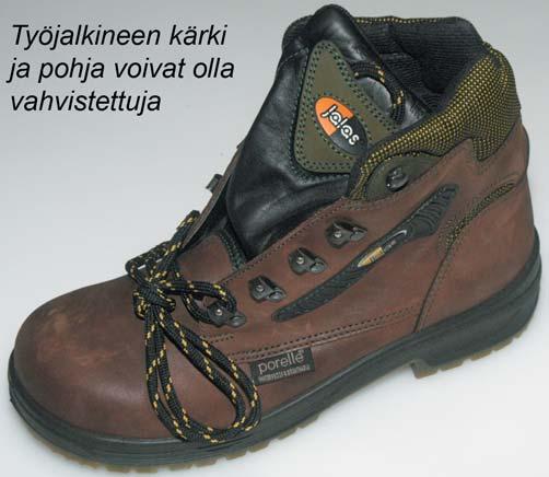 Työturvallisuus 11 Halkaistu suodatinpatruuna Suojajalkine on erikoisjalkine, jonka pohja voi olla vahvistettu