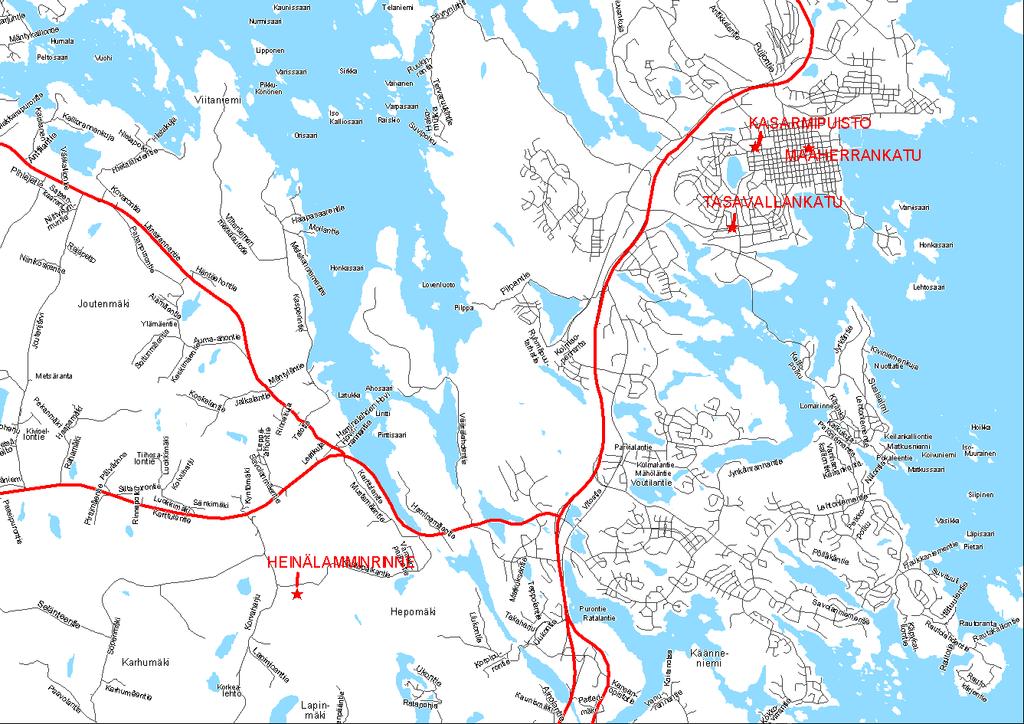 4 Mittausasemien kuvaukset ovat liitteessä 1 ja mittausmenetelmien kuvaukset liitteessä 2. Mittausasemien ja menetelmien tarkempi kuvaus löytyy valtakunnallisesta ilmanlaatuportaalista www.ilmanlaatu.fi 3.