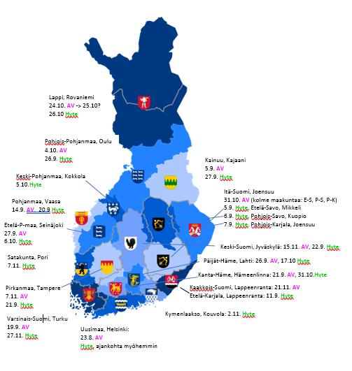 Järjestöt mukana muutoksessa SOSTEn alueverkostokokouksissa (AV 13 kpl) ja