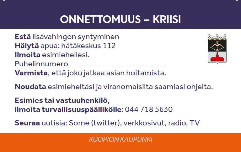 häiriötianteen aussa Imoitusvastuut