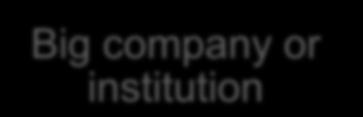 Financial model Big company or institution (Incub.