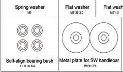 Hardware kit Refer to the illustrations for