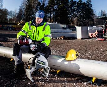 Tehokas ja monikäyttöinen PipeCut 280E on paras valintasilloin, kun pitää katkaista suuria ja