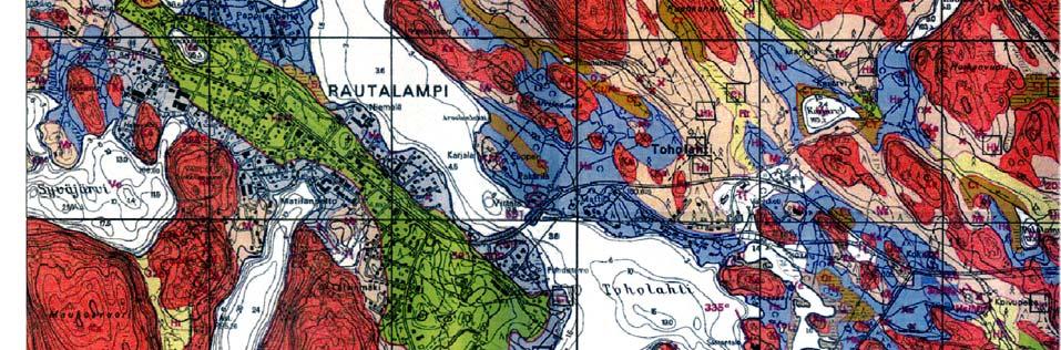 Kaavoitusalueella ei ole Natura 2000 -alueita. 3.3.3 MAAPERÄ, VESISTÖT JA VESITALOUS 3.3.3.1 Maaperä ja kallioperä Pohjois-Savon maisemaa hallitsevat moreenin peittämät kalliomäet sekä harjuselänteet.