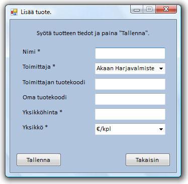 44 6.3.3 Tuotteiden lisääminen Kuva 24. Tuotteen lisääminen Kuva 25.