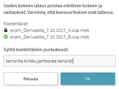 2. Abitti-kokeen pitäminen matematiikassa Kun sinulla on kokeen A- ja B-osan sisältävä muistitikku, niiden avaamiseen tarvittavat purkukoodit saatavilla ja toimiva Abitti-koetila, voit aloittaa