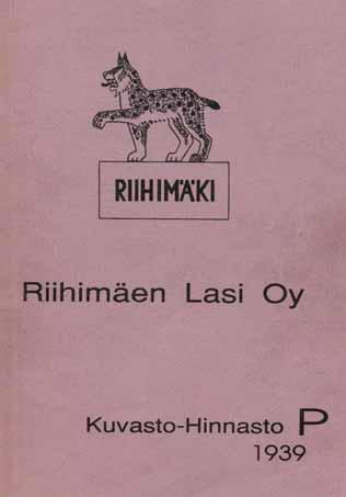 Kuvasto P [Musterbuch Pressglas] Riihimäki 1939 Reprint 1993 zur Verfügung gestellt von Herrn Roger Peltonen, November 2002. Herzlichen Dank!
