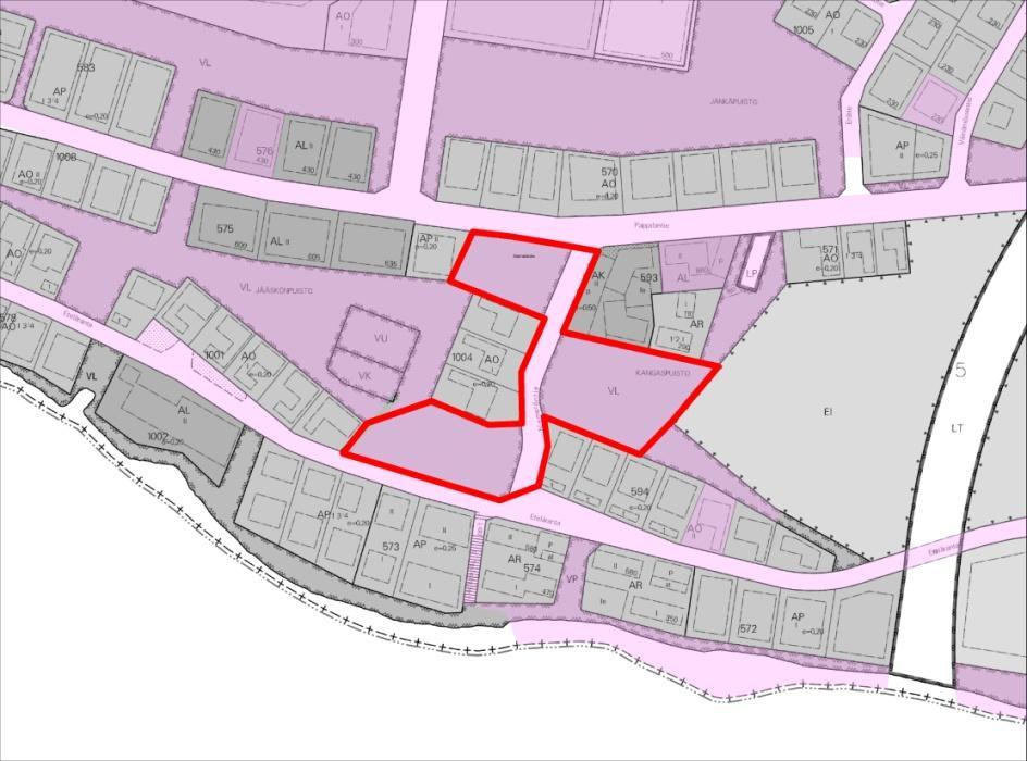 35. Niemeläntie Vastuuhenkilö: Asuinpientalojen korttelialue Maanomistus Kaupunki/ valtio Yksityinen Pinta-ala (%) 16 700 m² (100%)