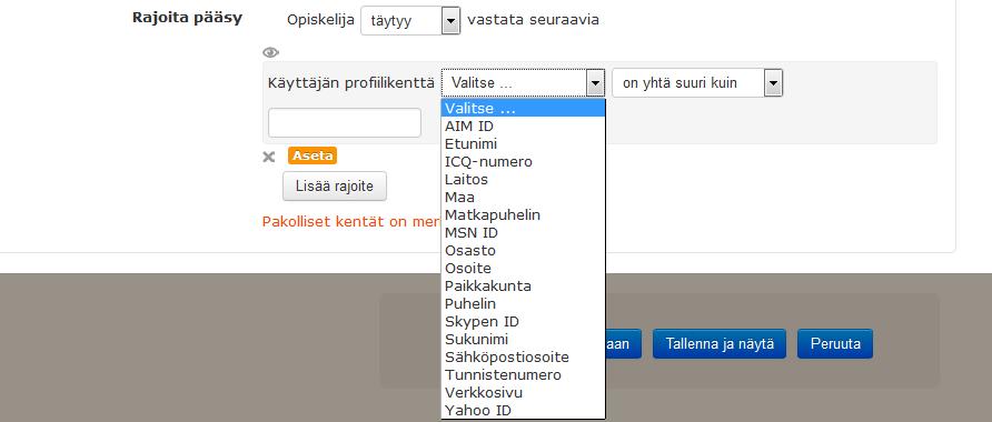 suorittaa ja minkälaisilla arvosanoilla.