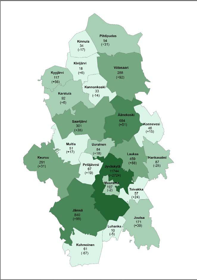 Avoimet työpaikat kasvussa lähes kaikissa kunnissa Avoimiksi ilmoitetut työpaikat 1.