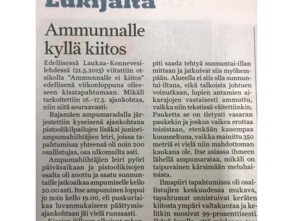 muistutusta ja 14 positiivista