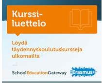 School Education Gateway portaalista voit löytää täydennyskoulutuskurssin (KA1) www.schooleducationgateway.