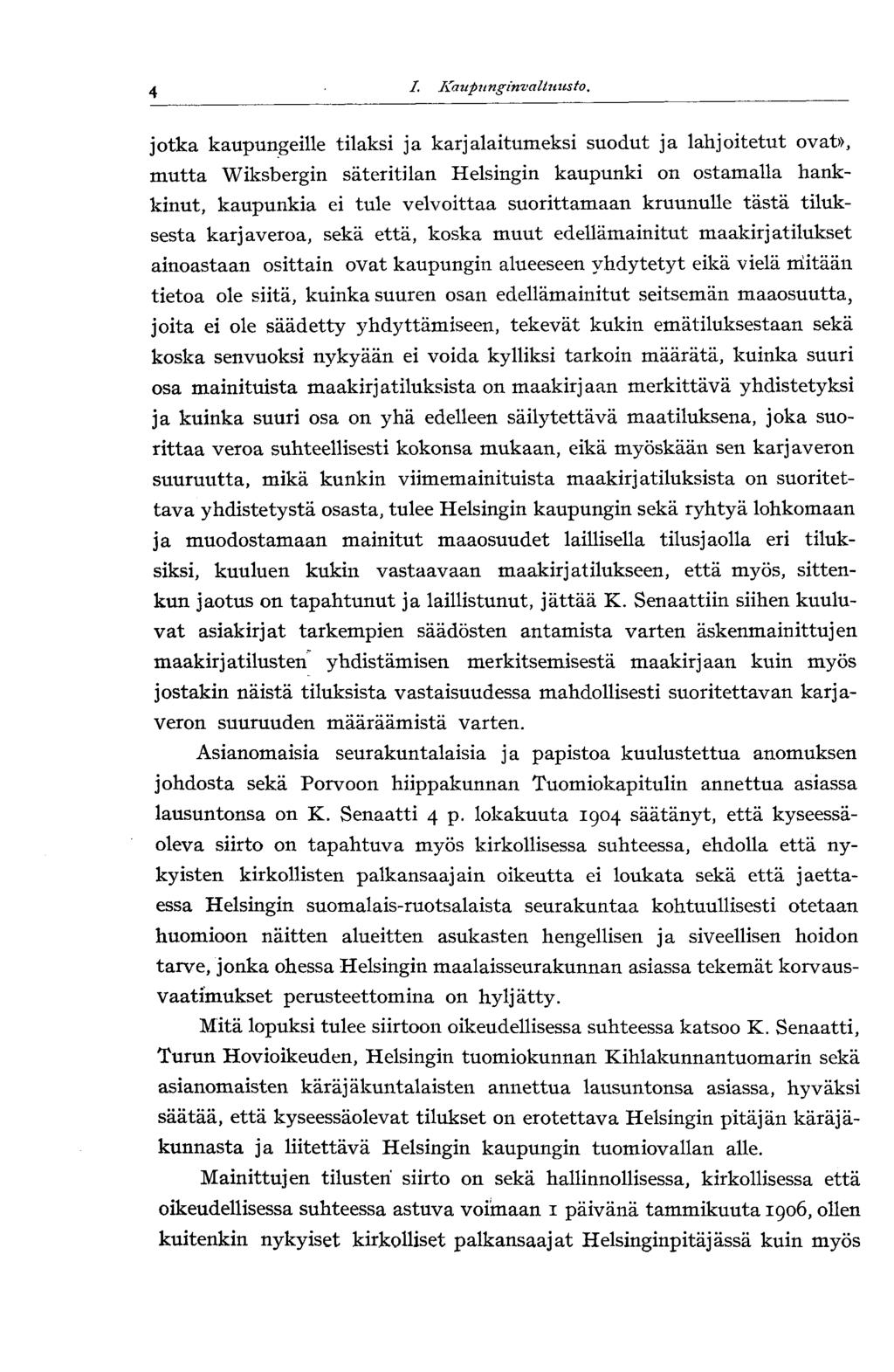 4 I. Kaupttnginvalttiusto.