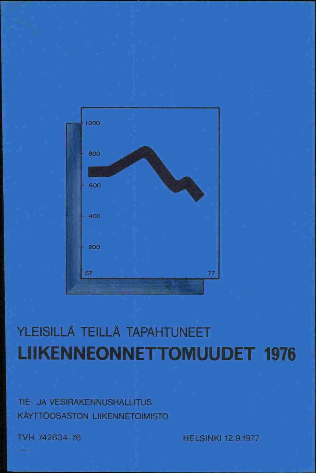 67 77 YLEISILLA TEILLÄ TAPAHTUNEET LIIKENNEONNETTOMUUDET 1976 TIE- JA