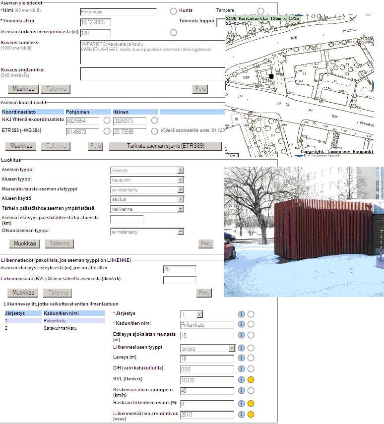 55 KUVALIITE 2 PIRKANKADUN MITTAUSASEMA Kartan ja kuvan alla aseman yleistiedot -lomake ilmanlaatuportaalista Osoite: Santalahdentie 8 Mittausparametrit: Mitattavat komponentit / laite /