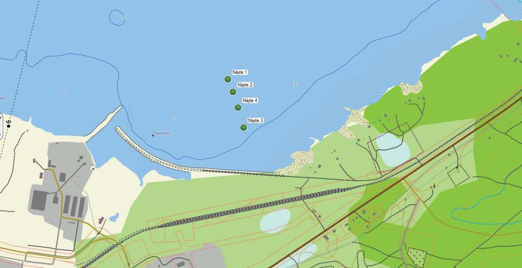 Näytteenotto 22.9.2016 Sää pilvinen lämpötila 10 astetta hieman vesisadetta tuuli itä n. 2m/s Merivedenpinta -20 cm (sijainti lähellä syvänteen reunaa, lähellä monta kalaverkkoa) N1 veden syvyys 3.