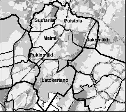 5 Koillinen suurpiiri Copyright Helsingin kaupunki, Kaupunkimittausosasto 41/23 Asukastiheys h/km2 Asuntojen keskikoko m2 Asuntokuntien keskikoko Korkeakoulututkinto 15 1 3,5 5 12 8 3 4 9 6 2,5 3 6 4