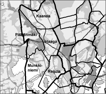 2 Läntinen suurpiiri Copyright Helsingin kaupunki, Kaupunkimittausosasto 41/23 Asukastiheys h/km2 Asuntojen keskikoko m2 Asuntokuntien keskikoko Korkeakoulututkinto 15 1 3,5 5 12 8 3 4 9 6 2,5 3 6 4