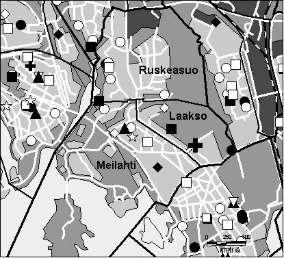 21 Reijolan peruspiiri Copyright Helsingin kaupunki, Kaupunkimittausosasto 36 /23 Genimap Oy, Lupa L5475/3 Asukastiheys h/km2 Asuntojen keskikoko m2 Asuntokuntien keskikoko Korkeakoulututkinto 15 1