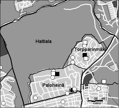 43 Tuomarinkylän peruspiiri Copyright Helsingin kaupunki, Kaupunkimittausosasto 36 /23 Genimap Oy, Lupa L5475/3 Asukastiheys h/km2 Asuntojen keskikoko m2 Asuntokuntien keskikoko Korkeakoulututkinto