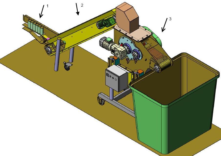 2 2.2 Laitteen rakenne Cad Engineering Oy on suunnitellut toimeksiantona laitteesta ensimmäisen mallin (kuva 2) ja se on otettu käyttöön tilausyrityksessä.