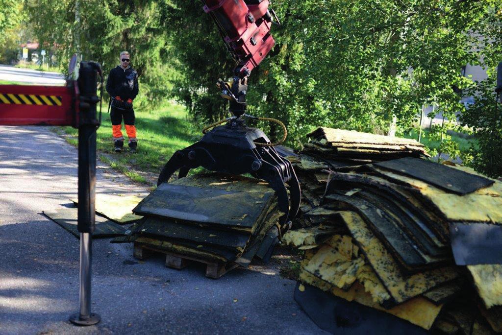 ERONEN, KILPI-KOSKI & VUORI KUVA 2. Tarpaper jalostaa kierrätetystä kattohuovasta asfaltin raaka-ainetta.