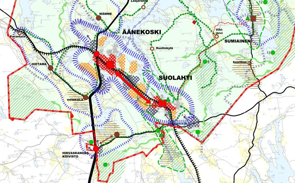 3. Tasapainoinen kaupunkirakenne ja aktiivinen maapolitiikka o Kehitetään eheää kaupunkirakennetta ja ohjataan maankäyttöä laadittujen yleiskaavojen mukaisesti Koko kaupungin strategista kehittämistä