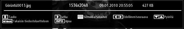 Musiikin toisto USB-muistin kautta Kun valitset Musiikin päävalinnoista, käytettävissä olevat äänitiedostot suodatetaan ja listataan tälle kuvaruudulle.