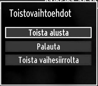 Korosta Tallennusten kirjasto käyttämällä tai -painiketta ja paina OK -painiketta. Tallennuksen kirjasto tulee sitten näyttöön.