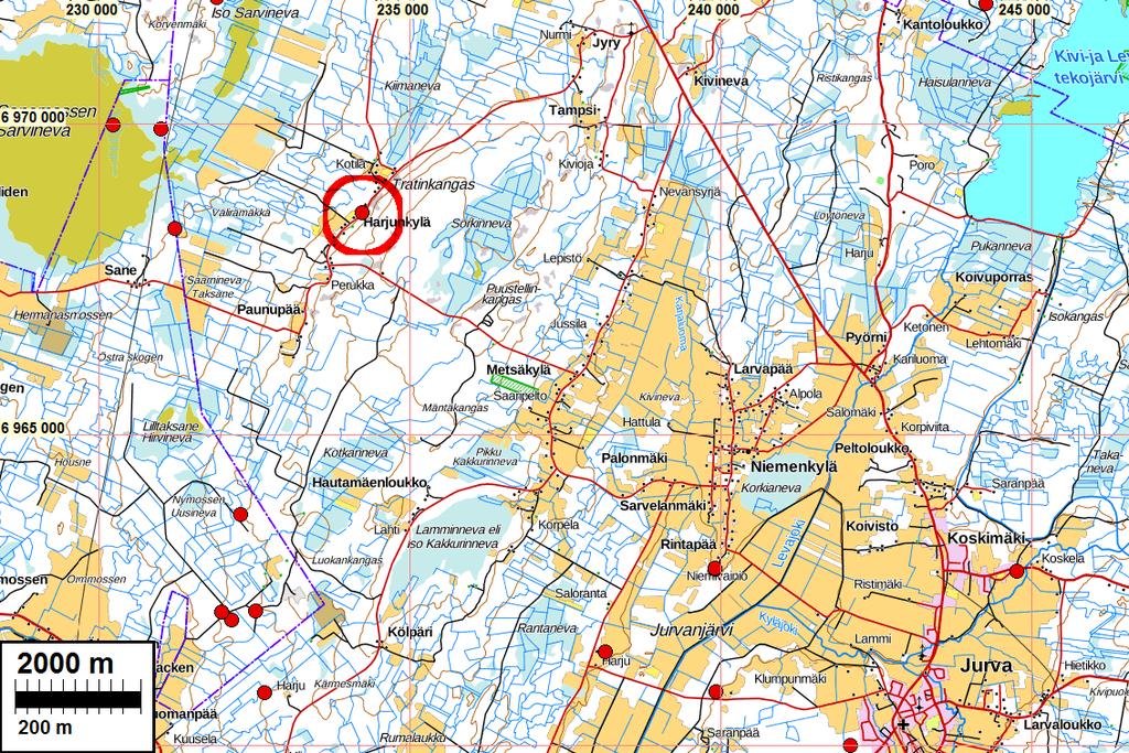 2 Sisältö Kansikuva: Perustiedot... 2 Yleiskartat... 3 Tarkkuusinventointi... 5 Havainnot ja tulos... 5 Lähde... 6 Koekuoppaluettelo... 7 Kuvia... 11 Muinaisjäännös... 14 Kurikka Harjunkylä 2.