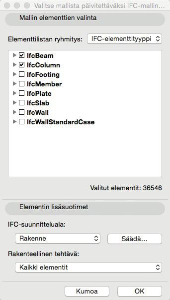 6 Parametrien virtaviivaistettu IFC-tiedon viitoitus Uusi viitoitusmahdollisuus IFC-ryhmän asetuksissa: jos yksittäinen parametri on yhteinen useiden muiden objektien kanssa, on sen viitoitus