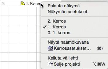 Kuva-tyyppinen välilehti näyttää renderoitavan kuvan (tausta)renderoinnin edistymisen (vain CineRender). Välilehden ikoni viestii näkymän tilasta.