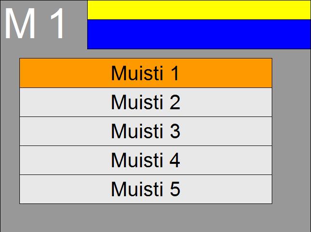 8. MUISTIPAIKKAVALINNAT, valintapainike M Kuva 18.