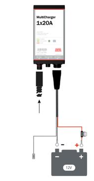 Tuotteet- Akkulaturit MultiCharger 1x20A DEFA MultiCharger 1x20A on tehokas ja kompakti akkulaturi, joka on helppo asentaa kaikentyyppisiin ajoneuvoihin.