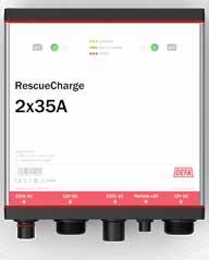 Tuotteet - Rescue-akkulaturit RescueCharger 2x12, 2x20, 2x35 DEFA RescueCharger mallisto on kehitetty hälytysajoneuvoihin, jotka kytketään ja irroitetaan 230 V:sta usein