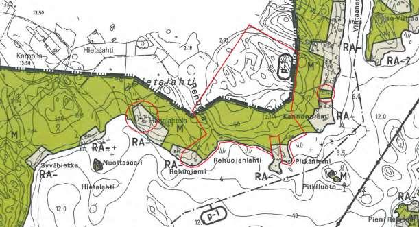 3 Pihlajalahden osayleiskaava Alueella on voimassa ympäristöministeriön 18.6.