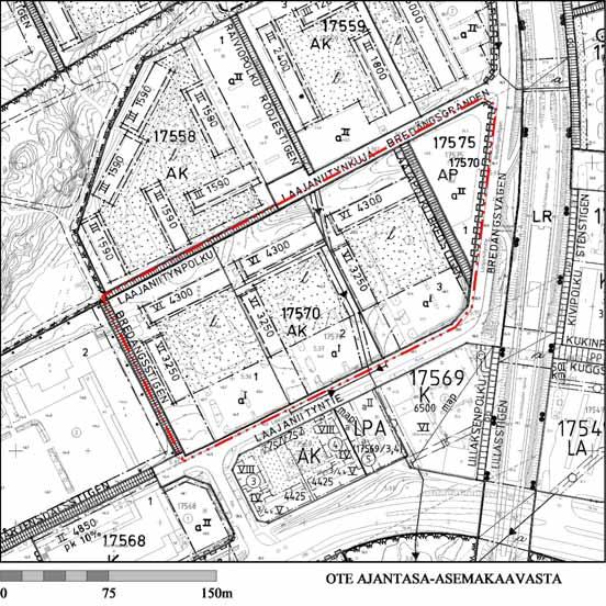 1973) alue on autopaikkojen korttelialuetta AP, jolle saa sijoittaa korttelin 17570