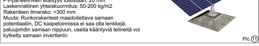 Suunnittelussa tulee huomioida erityisesti toimenpidelupa saako alueelle asentaa kääntyviä telineitä.