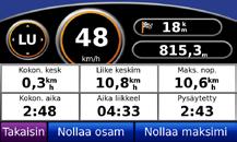 Voit tarkastella kartan muita osia koskettamalla ja liikuttamalla karttaa (katso sivua 13).