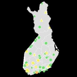 Väestöpainotettu PM10-vuosipitoisuus ikäryhmittäin Väestöpainotettu PM2.