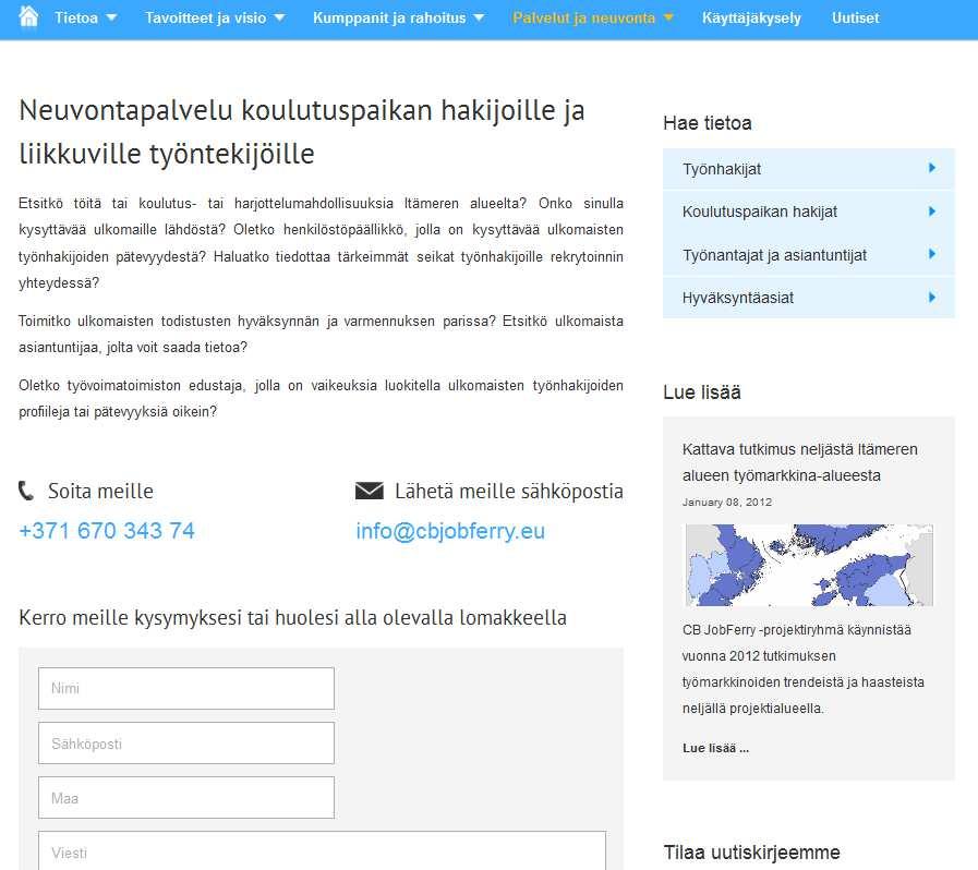 Palvelut ja neuvonta miten toimia käyttäjille tarkoitetun helpdeskin kanssa?