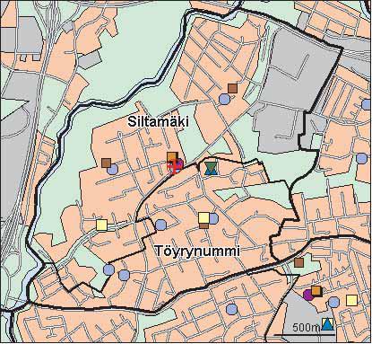 54 Suutarilan peruspiiri Copyright Helsingin kaupunki, Kaupunkimittausosasto 41 /23 Genimap Oy, Lupa L6285/5 Asukastiheys h/km2 Asuntojen keskikoko m2 Asuntokuntien keskikoko Korkeakoulututkinto 15 1