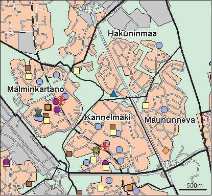 25 Kaarelan peruspiiri Copyright Helsingin kaupunki, Kaupunkimittausosasto 41 /23 Genimap Oy, Lupa L6285/5 Asukastiheys h/km2 Asuntojen keskikoko m2 Asuntokuntien keskikoko Korkeakoulututkinto 15 1