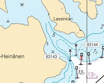 Kuva viitteeksi, karttaotteet ei merikartan mittakaavassa / Bild för referens, kortutdrag inte i sjökortets skala / Image