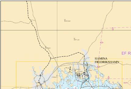 Kuva viitteeksi, karttaotteet ei merikartan mittakaavassa / Bild för referens, kortutdrag inte i sjökortets skala / Image for reference,
