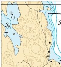 Kuva viitteeksi, karttaotteet ei merikartan mittakaavassa / Bild för referens, kortutdrag